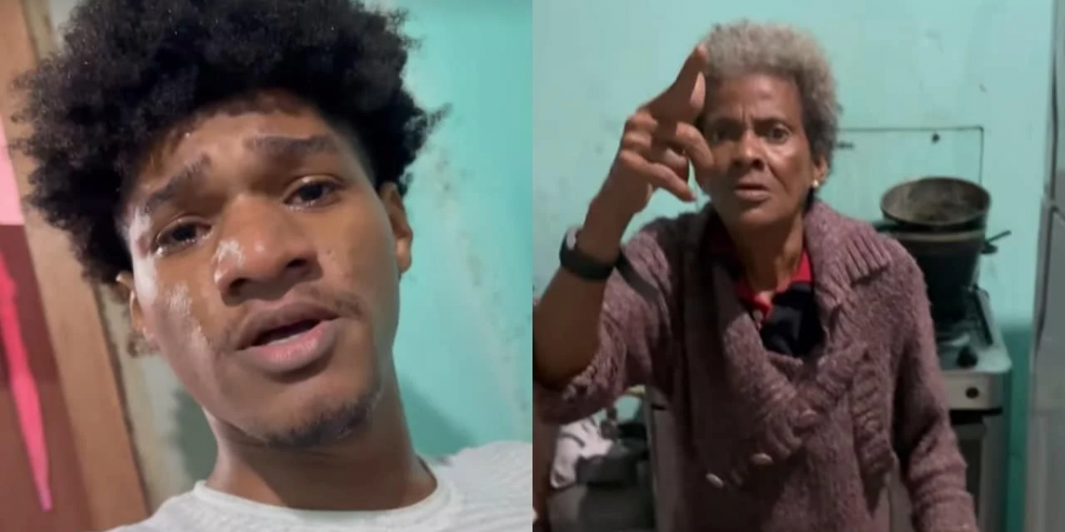 VÍDEO Influencer Junior Caldeirão discute a mãe e revela ter