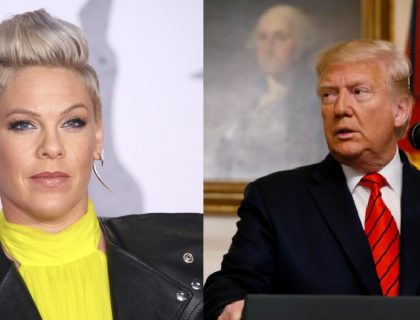 Imagem do post: “Se diz patriota reelegendo um presidente que não representa metade do nosso país?”, desabafa P!nk sobre Trump