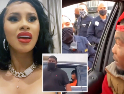 Imagem do post: Vídeo mostra Cardi B defendendo o marido Offset enquanto ele é detido