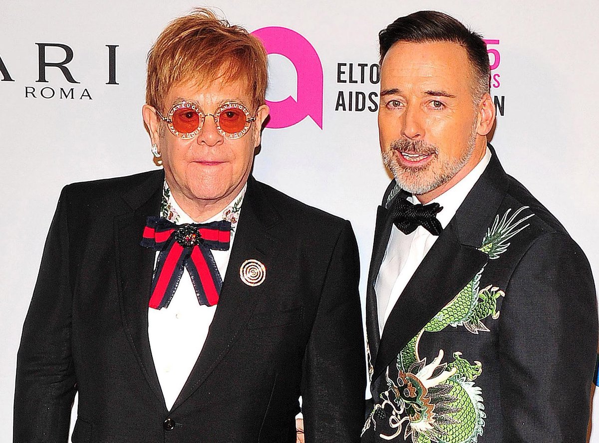 Elton John e seu esposo David Furnish (Foto: Getty)