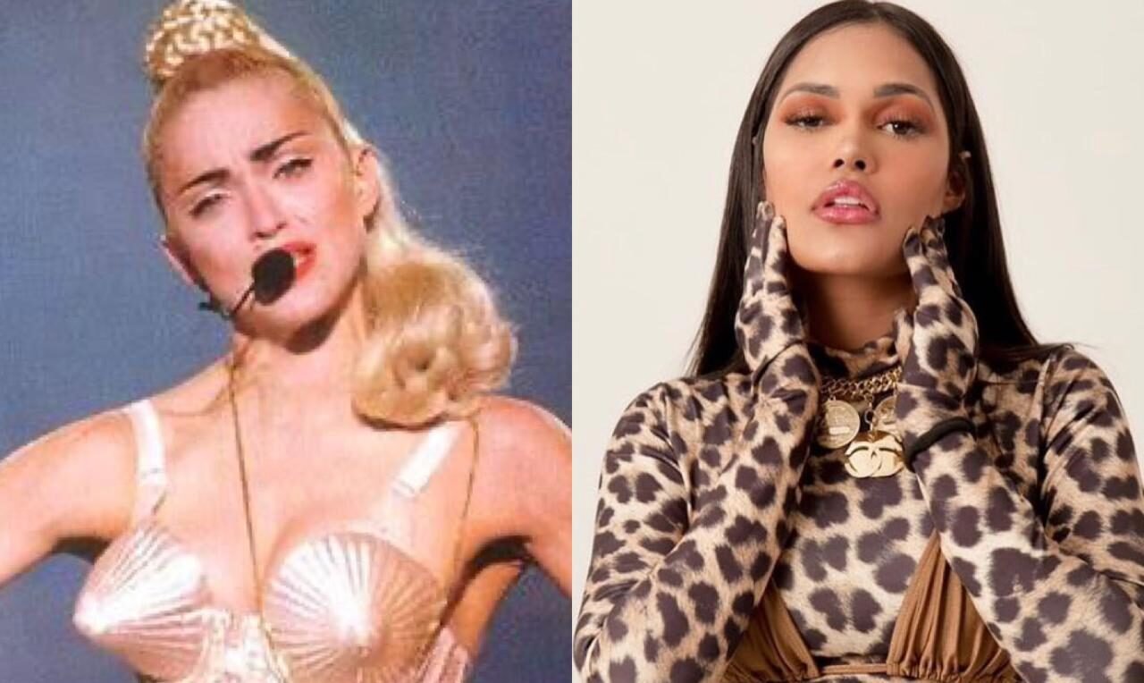Flay sugere discussão empoderada em vídeo inspirado no icônico sutiã-cone usado pela Madonna nos anos 90