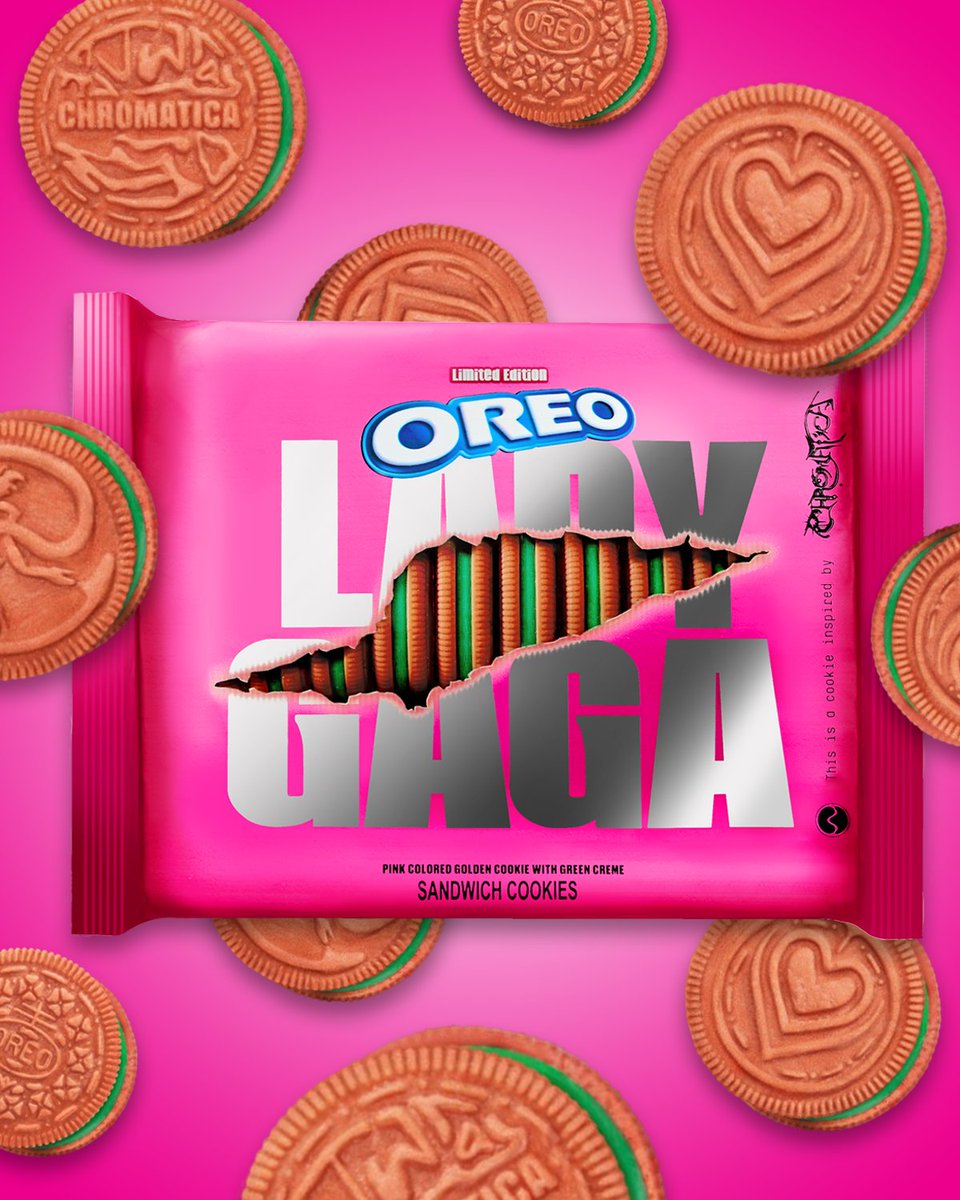 Imagem do post Em parceria com a “Oreo”, Lady Gaga anuncia biscoitos “Chromatica”