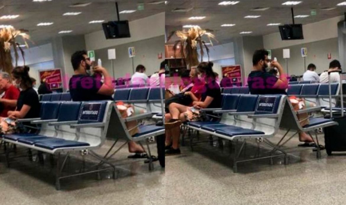 Victor Hugo no aeroporto de Maceío. (Foto: O Dia)