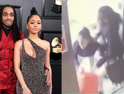 Imagem do post: [ALERTA DE GATILHO] Rapper Quavo é flagrado agredindo Saweetie em elevador; Assista