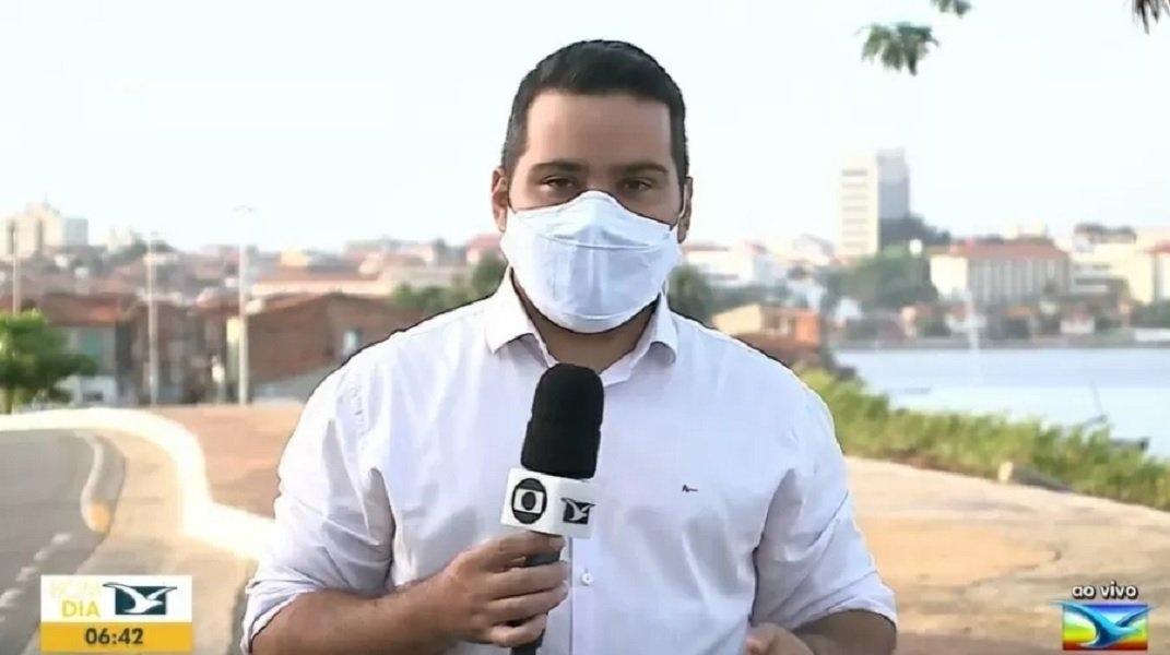 Repórter da Globo Olavo Sampaio ao vivo tv mirante
