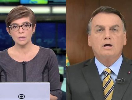 Imagem do post: VÍDEO | Bolsonaro foge de Bonner, mas não escapa de Renata Lo Prete que “depena” presidente ao vivo