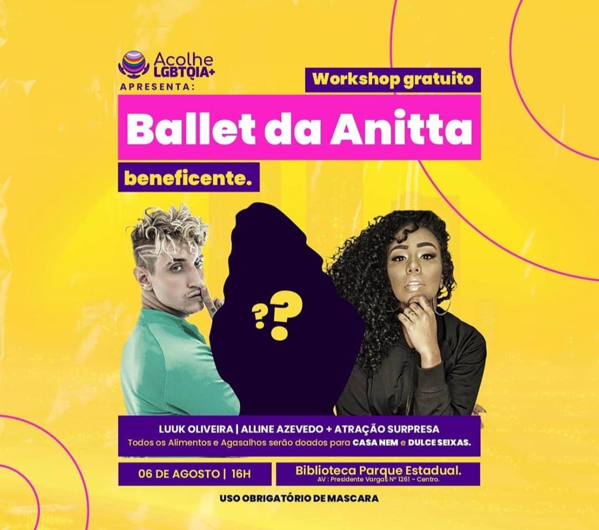 Ballet da Anitta promove Workshop beneficente em prol da comunidade LGBTQIA+ para o mês de Agosto