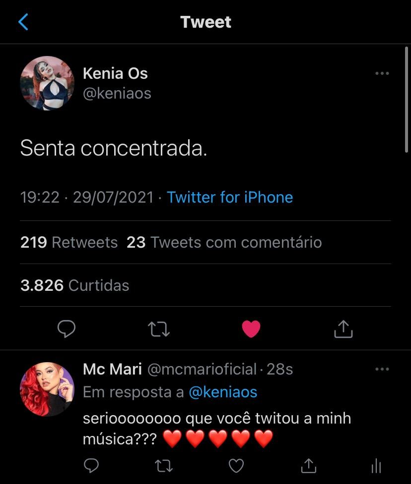 Kenia OS faz menção à música de MC Mari e brasileira reage