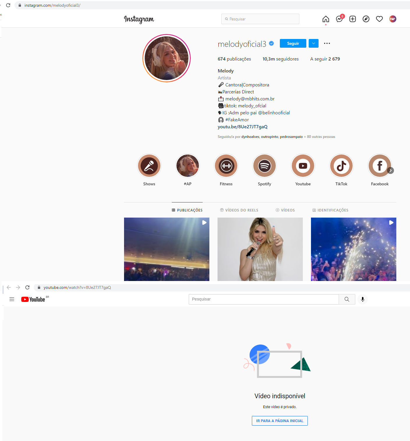 Deu ruim? Melody apaga posts em que anunciava música com Anitta 47 melody anitta