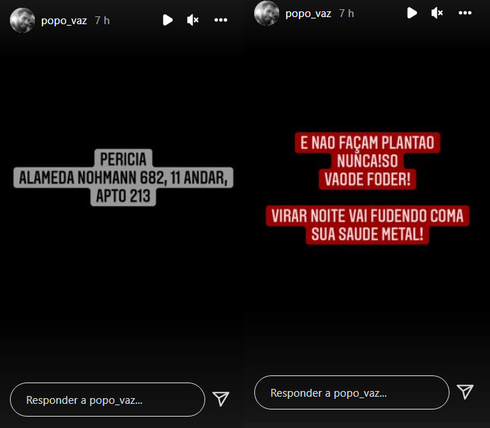 popo vaz anunciou a propria morte