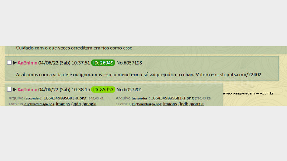 Esquema pro-bolsonaro ameaças de morte