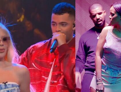 Imagem do post: Pedro Sampaio e Gkay tentam reproduzir Rihanna e Drake em clipe de ‘Work’ e viram piada; assista