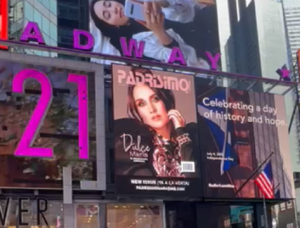 Imagem do post: Dulce María ganha divulgação na Times Square em NY