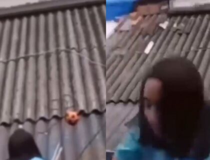 Imagem do post: Viral: Menina cai do telhado de casa e surpreende ao andar normalmente: “Tô viva!”; veja vídeo