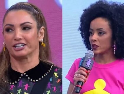 Imagem do post: Vídeo: Mais um? Ao vivo, Patrícia Poeta interrompe Valéria Almeida e jornalista revida; veja vídeo