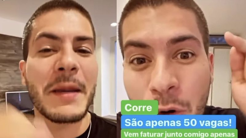 Imagem do post Instagram exclui ‘publi’ de Arthur Aguiar após ator anunciar produto impróprio