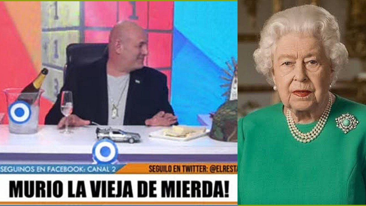 VÍDEO | Programa de tv argentino comemora morte da Rainha Elizabeth: "Velha filha da p*"