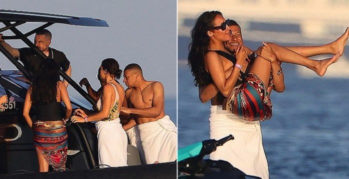 Mbappé segura Inês Rau nos braços a bordo de Iate - Foto: Reprodução