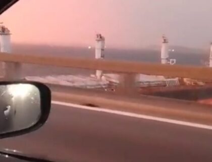 Imagem do post: Vídeo mostra o momento em que navio bate na Ponte Rio-Niterói; imagens assustam