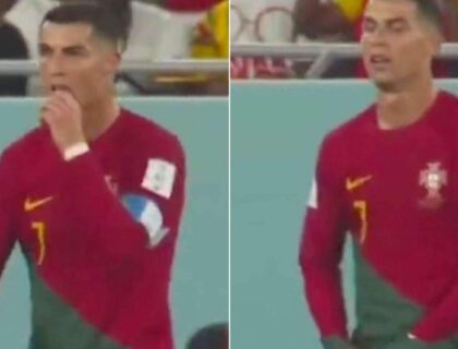 Imagem do post: VÍDEO: Cristiano Ronaldo vira meme após enfiar a mão na cueca durante jogo