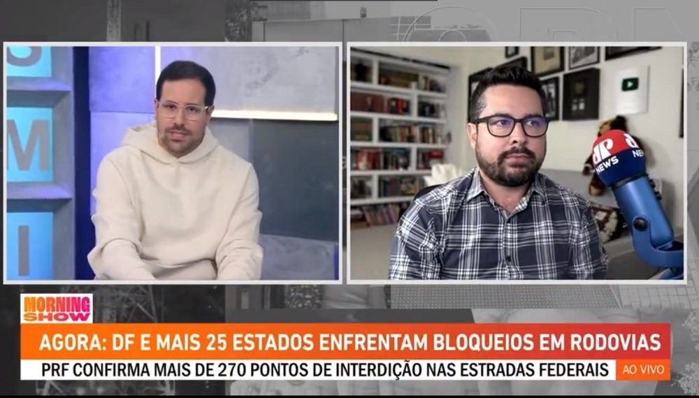 Da água para o vinho: Ao vivo, Jovem Pan News detona manifestantes pró-Bolsonaro: "não são patriotas"