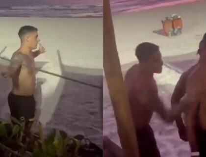 Imagem do post: VÍDEO: Tiago Ramos se envolve em confusão e é flagrado agredindo homem em praia do RJ