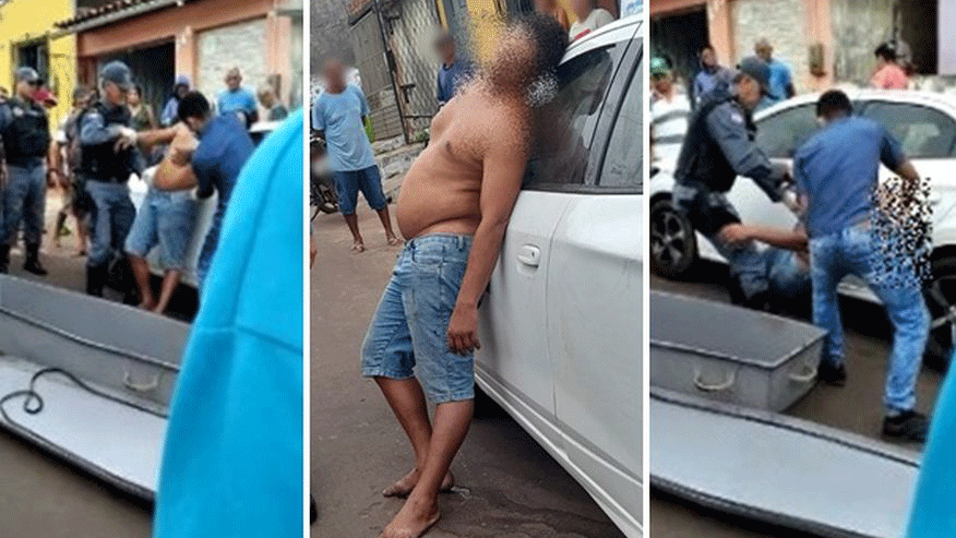 homem encontrado morto em pé