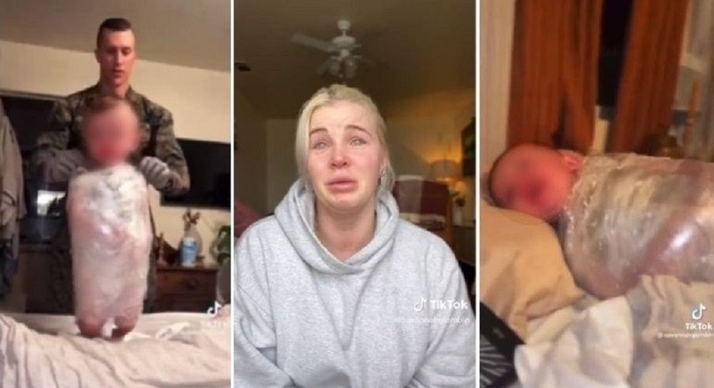 Savannah Glembin filho plastico filme