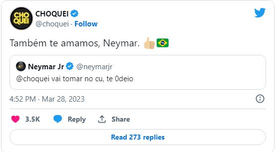 Neymar tem Twitter invadido por hacker, que xinga a 'Choquei'