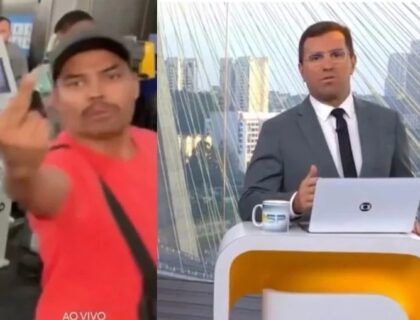 Imagem do post: Homem manda Globo tomar no c* ao vivo e apresentador rebate: “Vai você”; veja vídeo