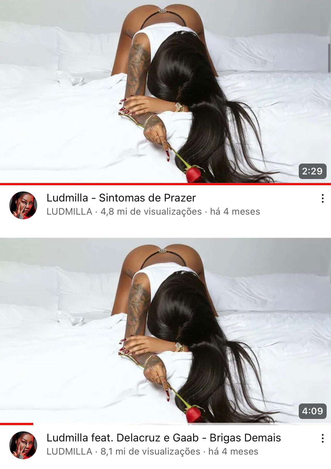 ELA TÁ CHEGANDO! Ludmilla troca as capas de seus clipes no YouTube e deixa fãs ansiosos