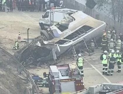 Imagem do post: Ônibus de torcedores do Corinthians capota e mata 7 pessoas