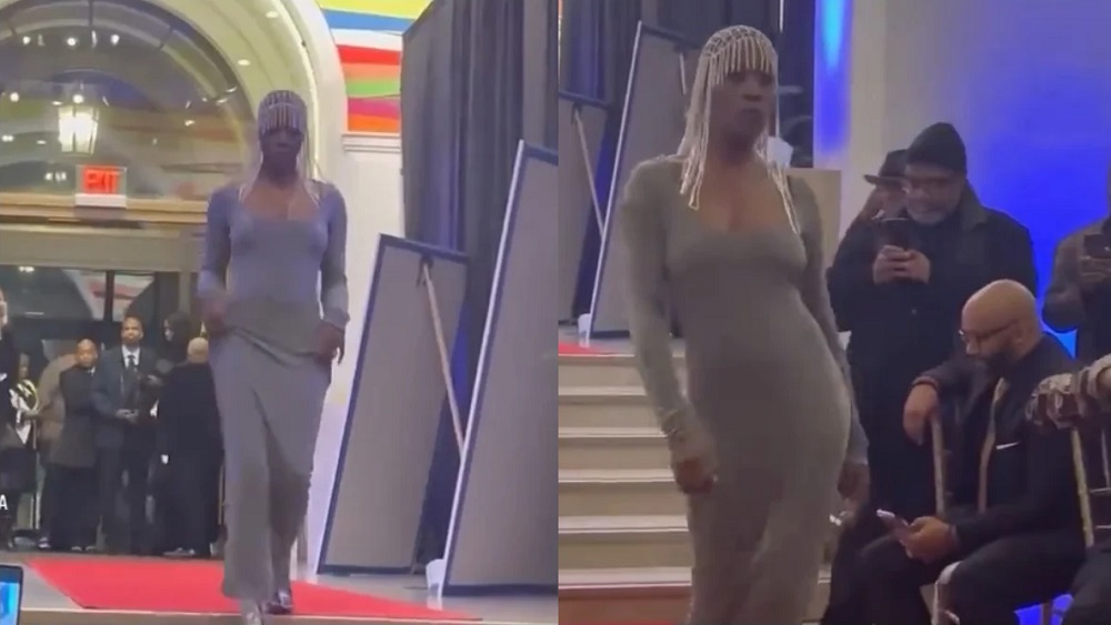 Em vídeo viral, desfile ‘vira’ velório e choca internautas com interação entre modelo e corpo de designer