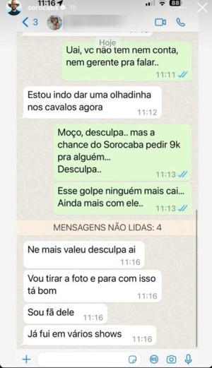 Suposto fã de Sorocaba faz tentativa de golpe em mãe do cantor