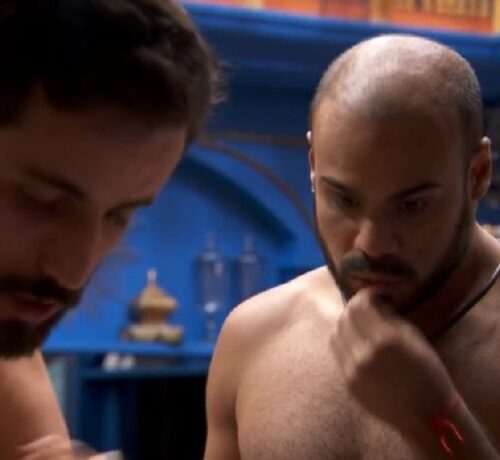 Imagem do post: Treta das plantas? Matteus e Marcus Vinicius protagonizam atrito e discutem antes da festa; veja vídeo