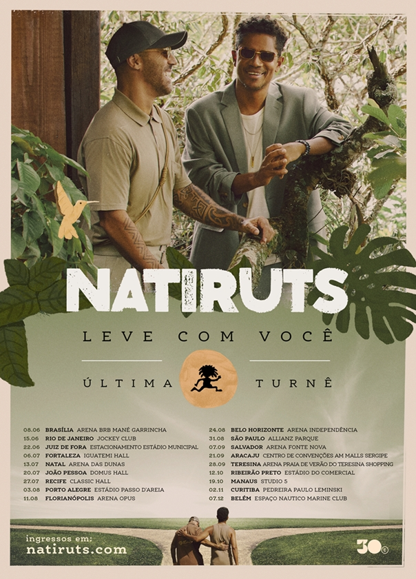Natiruts chega ao fim após 28 anos e anuncia turnê de despedida 'Leve com Você'
