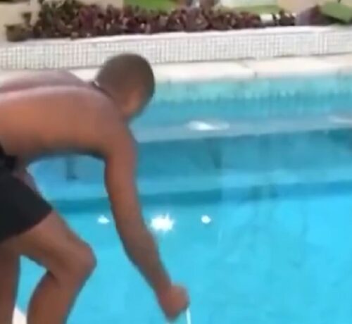 Imagem do post: Produção impede “vingança” de Davi contra Leidy, após sister jogar roupas dele na piscina.