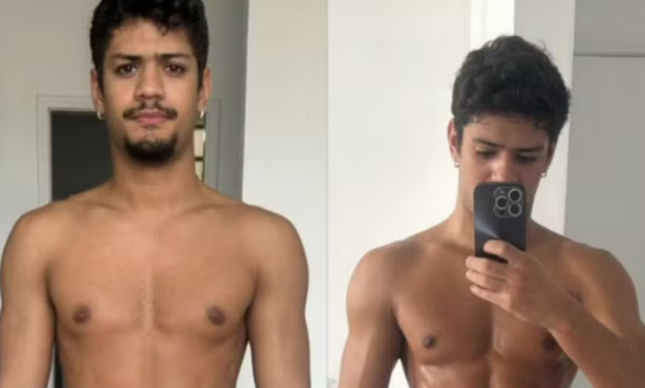 Ex-BBB Gabriel Santana exibe novo físico e agita a web