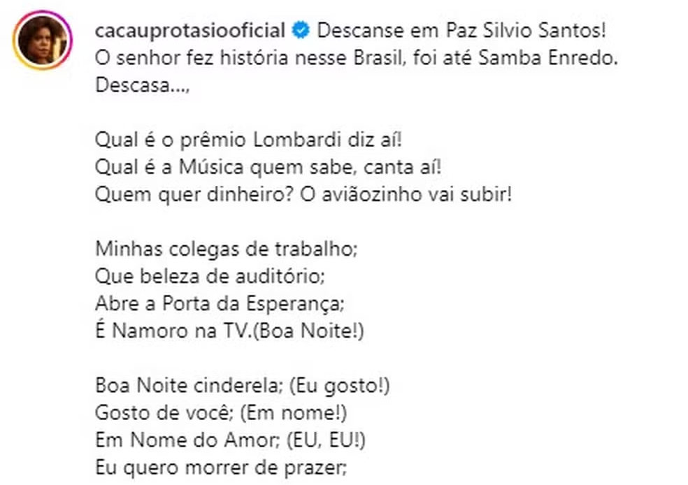Famosos lamentam a morte de Silvio Santos