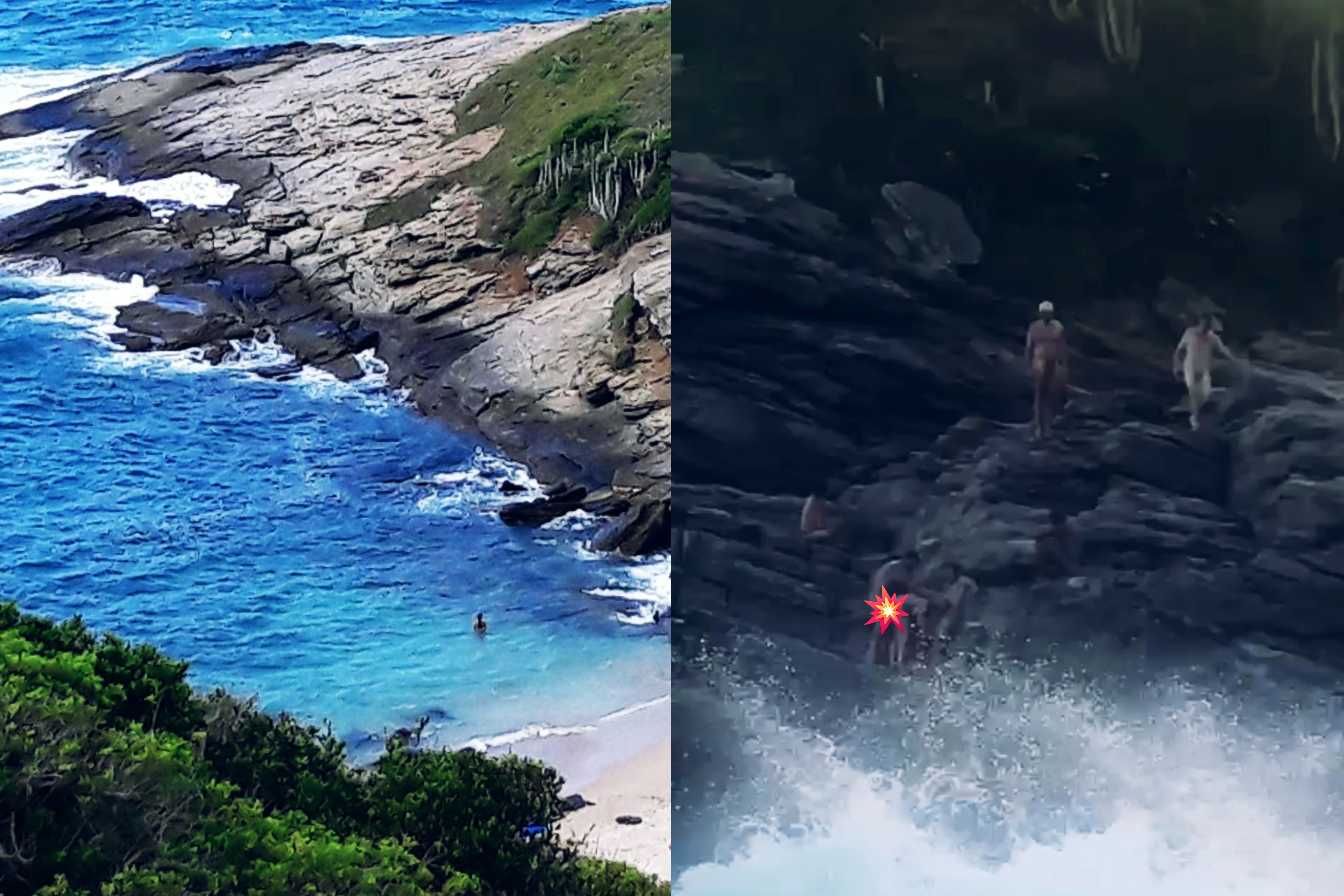 Imagem do post “Festival de c#”? Homens são flagrados fazendo suruba em praia de Búzios, no RJ; veja