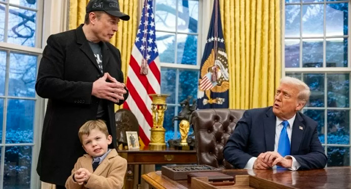 Filho de Elon Musk manda Trump calar a boca: "Você não é o presidente, vai embora"