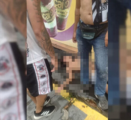 Imagem do post: Viral: homem é est*pr*do no meio da rua durante briga de torcidas no Recife