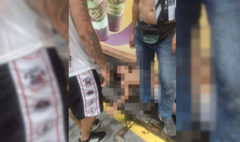 Viral: homem é est*pr*do no meio da rua durante briga de torcidas no Recife