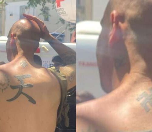 Imagem do post: Homem com tatuagem de suástica é agredido por foliões durante bloco de carnaval no Rio