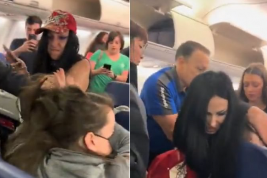 VÍDEO: estadunidense tenta 'armar barraco' pra cima de brasileira em vôo, exige assento à força e leva ignorada