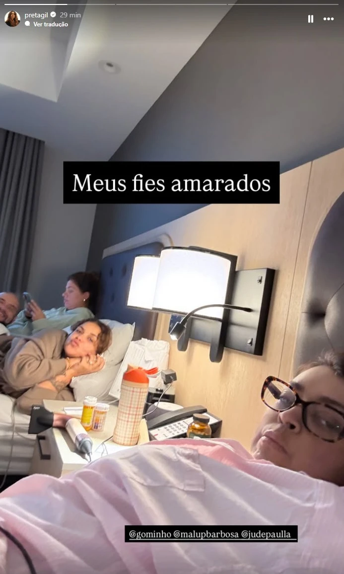 Preta Gil registra momento carinhoso com amigos nos EUA: ‘Veio do Brasil só pra me ver’