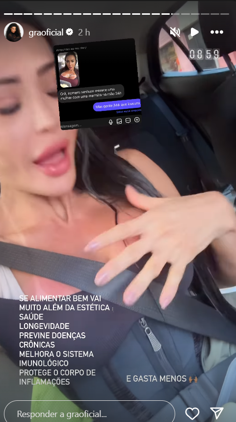 Gracyanne Barbosa ironiza comentário sobre estar solteira por fazer dieta