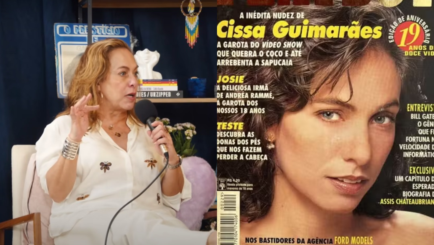 Cissa Guimarães abre o jogo sobre ensaio nu para a Playboy nos anos 90: 'Fiquei arrasada'