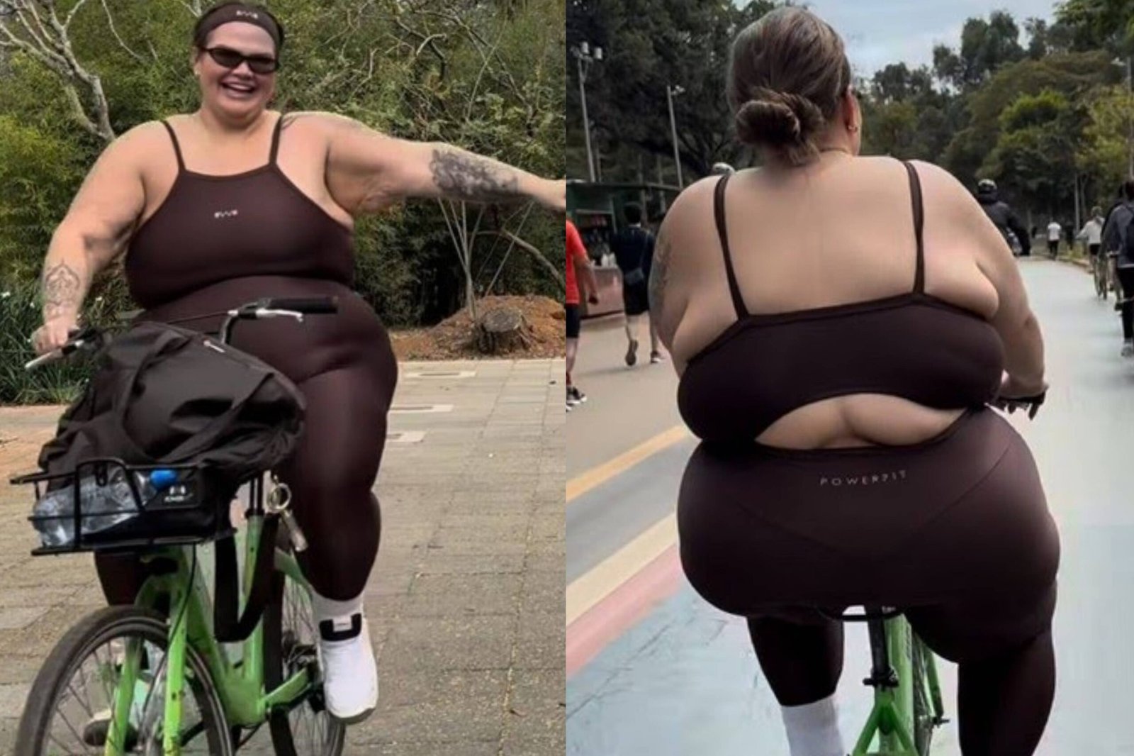 Thais Carla pedala pela primeira vez após bariátrica: "Disseram que não seria possível"
