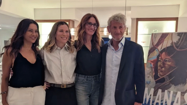 Julia Roberts e Sean Penn promovem sessão de 'Manas' com Dira Paes nos EUA